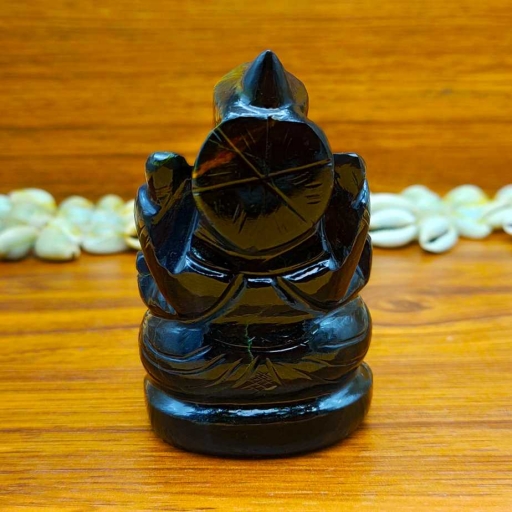 Natural  Labradorite Gemstone Lord Ganesh Handcarved Statue For Yoga Healing